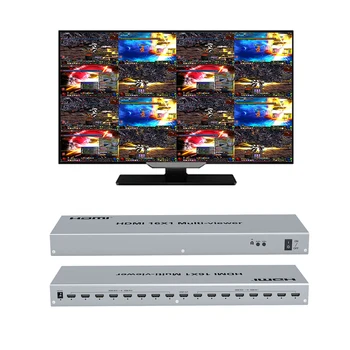 16x1 HDMI Multi-viewer 4 8 16-Полосный Мультиэкранный Разветвитель Видеомультиплексор 16 В 1 Выходе 1080p для Камеры Ноутбука ПК К ТВ Монитору