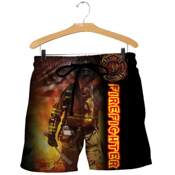Мужские шорты CLOOCL Пляжные шорты со значком пожарного, напечатанным 3D графикой, мужские женские Летние готические повседневные шорты в уличном стиле Харадзюку