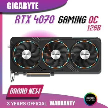 Видеокарты GIGABYTE RTX 4070 GAMING OC 12G Память GIGABYTE NVIDIA RTX 4070 серии GDDR6X 12GB Видеокарта GPU 192bit PCIE4.0