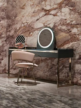 Итальянский легкий роскошный мраморный туалетный столик для домашней спальни современный минималистичный столик для макияжа net red ins wind