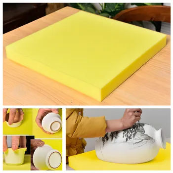 Инструмент для гончарного дела, губчатый коврик для стола 45 см, утолщенная губчатая прокладка высокой плотности для впитывающей чистки керамических тарелок 